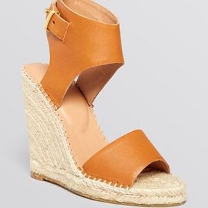 Joie Palo Cognac Espadrille Wedges sz 35.5